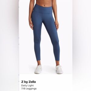 Z by Zella Daily Light 7/8 Leggings - Navy Denim Blue